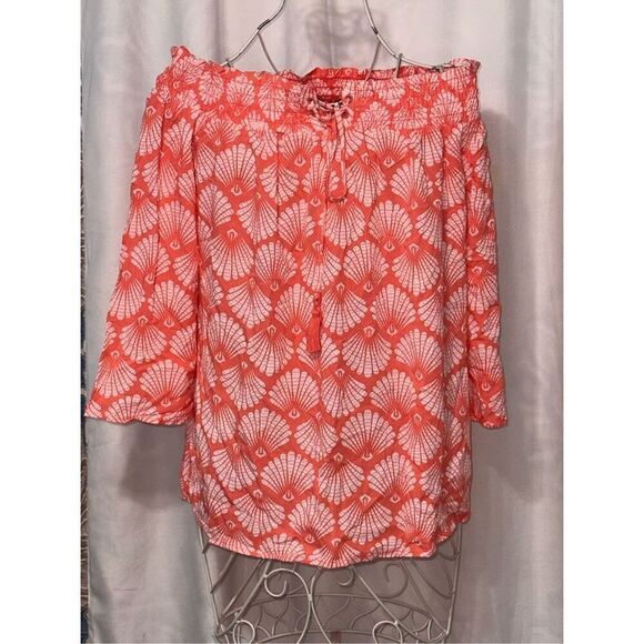 Beautiful women G by Giuliana Off-The-Shoulder Woven size small Blouse Great Con - Picture 1 of 7